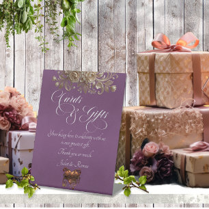 Signe De Table Roses & Heart Cartes & Cadeaux - Lavande