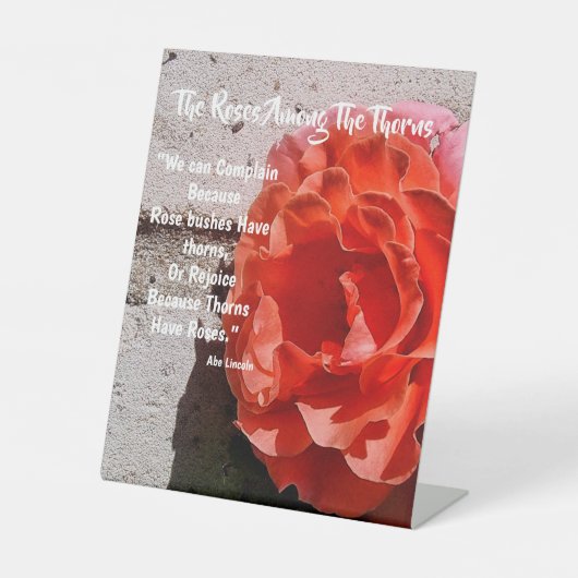 Signe De Table Roses parmi les épines (Recto)