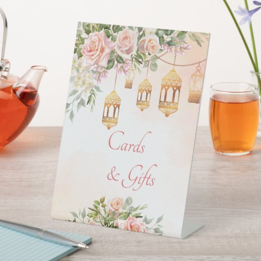 Signe De Table Roses pastel rose pâle (In SItu)