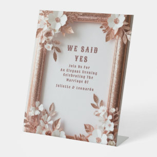 Signe De Table 💍 Roses pêche Rose Gold Décoration de mariage de