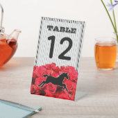 Signe De Table Roses Rouges et Mariage sur le thème de Derby (In SItu)