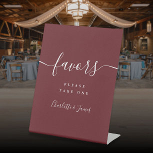 Signe De Table Rosewood Rose Élégant Moderne Mariage Favors Table