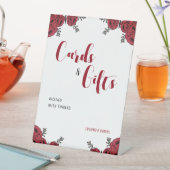 Signe De Table Rouge Rose Floral thème Mariage (In SItu)