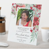 Signe De Table Rouge Shades Botanique Floral Garland traditionnel (In SItu)