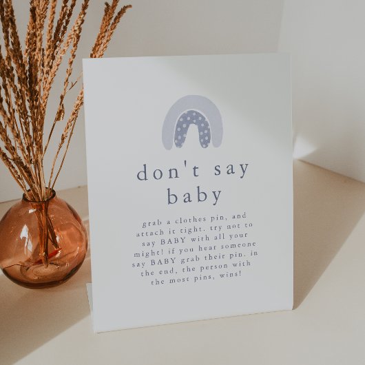 Signe De Table ROWAN Boy Rainbow Ne pas dire Baby shower de jeu d