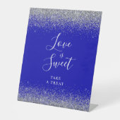Signe De Table Royal Blue Silver Parties scintillant Mariage L'am (Recto)