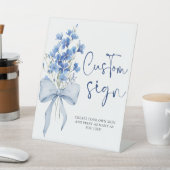 Signe De Table Ruban Chic Quelque chose de bleu table personnalis (In SItu)