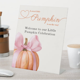 Signe De Table Ruban petit Baby shower Citrouille - Salem romanti