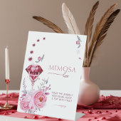 Signe De Table Rubies chic et Fête des mariées Rose Mimosa Bar