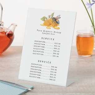 Signe De Table Ruches élégantes avec abeille