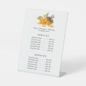 Signe De Table Ruches élégantes avec abeille (Recto)