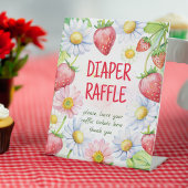 Signe De Table Rupture de baby shower de fraise douce Berry