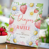 Signe De Table Rupture de baby shower de fraise douce Berry