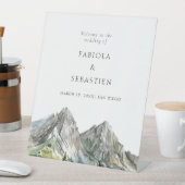 Signe De Table Russe Woodland Mountain Forest Mariage Bienvenue (In SItu)