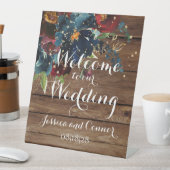 Signe De Table Rustic Barne Burgundy Marine Mariage de bienvenue (In SItu)