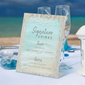 Signe De Table Rustic Beach Mariage Signature Boissons