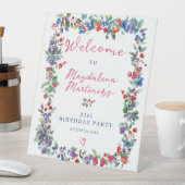 Signe De Table Rustic Boho Berry été 21e anniversaire Bienvenue (In SItu)