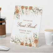 Signe De Table Rustic Boho Terracotta Floral Guest Book (In SItu)