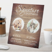 Signe De Table Rustic Chien Signature Boissons Personnalisé Anima (In SItu)