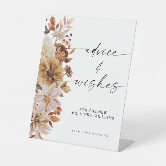 Signe De Table Rustic Fall Leaves Conseils & Wings Pedes (Recto)