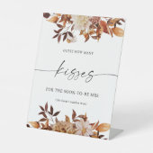Signe De Table Rustic Fall quitte Invité Combien de baisers (Recto)