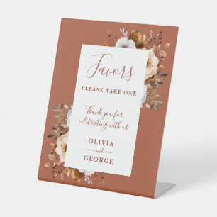 Signe De Table Rustic Fall Terracotta Floral Wedding Faveurs