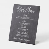 Signe De Table Rustic Mariage Bar Menu boisson personnalisée (Recto)