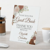 Signe De Table Rustic Orange Floral S'Il Vous Plaît Signer Notre  (In SItu)