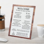 Signe De Table Rustic Wood Cabine Location de propriété Bienvenue (In SItu)