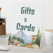 Signe De Table Rustic Woodland Animaux cadeau & carte Anniversair (In SItu)