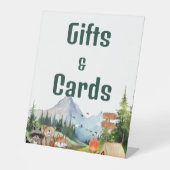 Signe De Table Rustic Woodland Animaux cadeau & carte Anniversair (Recto)