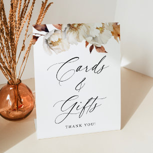 Signe De Table Rustique Automne Floral Cartes de mariage et cadea