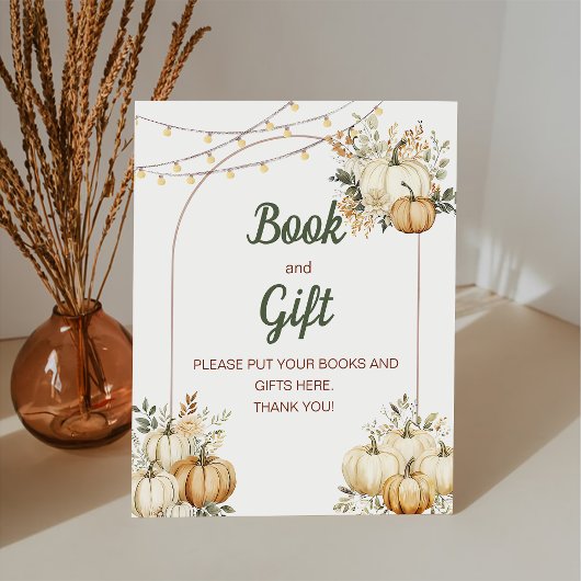 Signe De Table Rustique Boho Automne Citrouille aquarelle