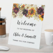 Signe De Table Rustique Boho Automne Floral Mariage Bienvenue (In SItu)