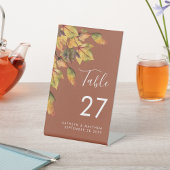Signe De Table Rustique Brown Autumn Foliage Mariage de automne