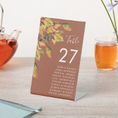 Signe De Table Rustique Brown Autumn Foliage Mariage de automne M