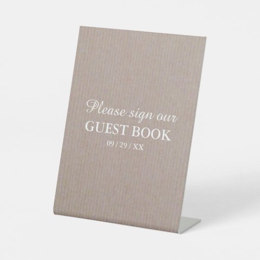 Signe De Table Rustique Country Kraft Mariage (Recto)