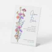 Signe De Table Rustique Delicate Acrylique Floral Mariage Open Ba (Recto)