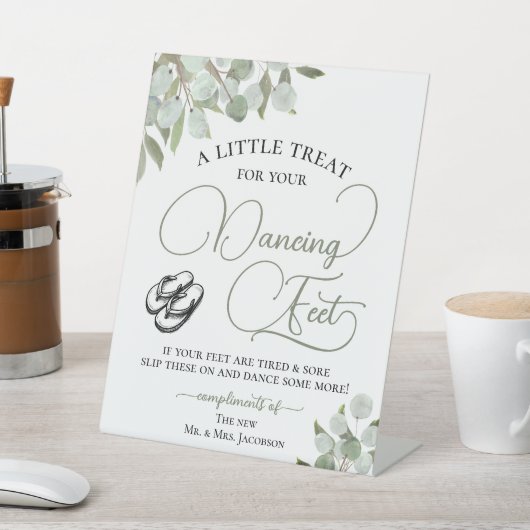 Signe De Table Rustique Eucalyptus Dancing Pieds Flip Flop Mariag (In SItu)