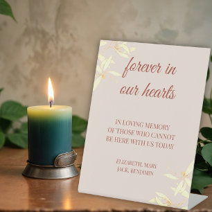 Signe De Table Rustique florale intemporelle pour toujours dans n