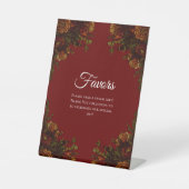 Signe De Table Rustique Red Fall Élégant Mariage gothique (Recto)