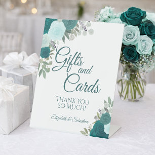 Signe De Table Rustique Turquoise Boho Chic Floral Cadeaux & Cart