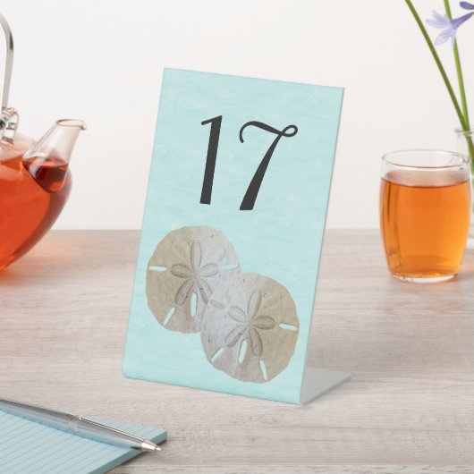 Signe De Table Sable Dollars Mariage Numéro de tableau Cartes (In SItu)