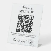 Signe De Table S'abonner au code QR (Recto)