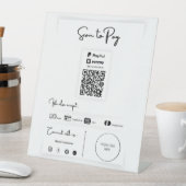 Signe De Table Sacrer pour payer un code QR (In SItu)