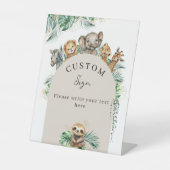 Signe De Table Safari Animal Jungle Baby shower moderne Custom (Recto)
