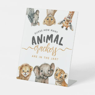 Signe De Table Safari animaux sauvages un jeu de Baby shower mode