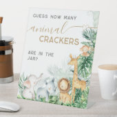 Signe De Table Safari Baby Animals Baby shower devinette jeu (In SItu)