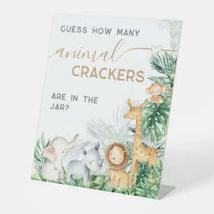 Signe De Table Safari Baby Animals Baby shower devinette jeu