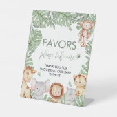 Signe De Table Safari Baby Shower Favors Sign (Recto)